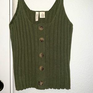 Army Green Sweater Tank